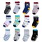 CozyWay Boy Socks With Grippers - Non Slip Crew Grip Socks for Boys Ages 3 Years and Up - Soft Comfy Cotton - Multi Color Cars - 12 Pack